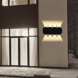 Maxbell Contemporary Wall Light Outdoor up/Down Lamp Yard IP65  8W Oval 8 heads