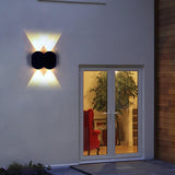 Maxbell Contemporary Wall Light Outdoor up/Down Lamp Yard IP65  4W Oval 4 heads