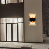 Maxbell Contemporary Wall Light Outdoor up/Down Lamp Yard IP65  4W Oval 4 heads