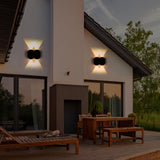 Maxbell Contemporary Wall Light Outdoor up/Down Lamp Yard IP65  4W Oval 4 heads