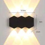 Maxbell Contemporary Wall Light Outdoor up/Down Lamp Yard IP65  6W Rhombus 6 heads