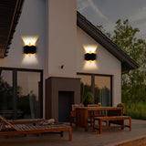 Maxbell Contemporary Wall Light Outdoor up/Down Lamp Yard IP65  4W Rhombus 4 heads