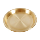 Maxbell Nordic Style Brass Tray Dinnerware Decorative Steak Tray for Home Kitchen 240x30mm