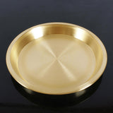 Maxbell Nordic Style Brass Tray Dinnerware Decorative Steak Tray for Home Kitchen 240x30mm