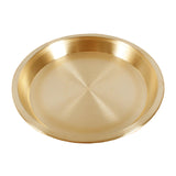 Maxbell Nordic Style Brass Tray Dinnerware Decorative Steak Tray for Home Kitchen 240x30mm