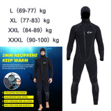 Maxbell Mens Wetsuits Jumpsuit Full Body Neoprene 5mm Keep Warm for Snorkeling L