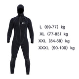 Maxbell Mens Wetsuits Jumpsuit Full Body Neoprene 5mm Keep Warm for Snorkeling L