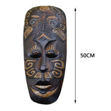 Maxbell Antique Old Collectible Decorative Hand Carved Wood African Masks  K-50CM