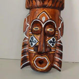 Maxbell Antique Old Collectible Decorative Hand Carved Wood African Masks  J-50CM