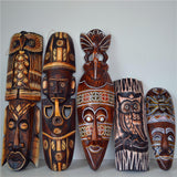 Maxbell Antique Old Collectible Decorative Hand Carved Wood African Masks  J-50CM