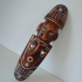 Maxbell Antique Old Collectible Decorative Hand Carved Wood African Masks  E-50CM