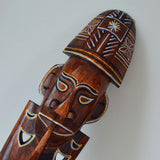 Maxbell Antique Old Collectible Decorative Hand Carved Wood African Masks  E-50CM