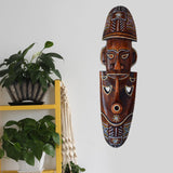 Maxbell Antique Old Collectible Decorative Hand Carved Wood African Masks  E-50CM