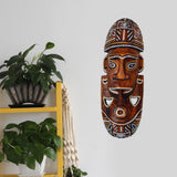 Maxbell Antique Old Collectible Decorative Hand Carved Wood African Masks  E-30CM