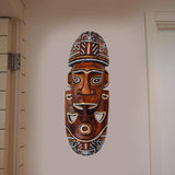 Maxbell Antique Old Collectible Decorative Hand Carved Wood African Masks  E-30CM