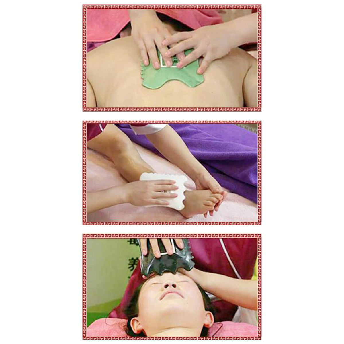 Maxbell Scraping Board Skincare Sets for Shoulders Feet Relieve Muscle Tensions Green