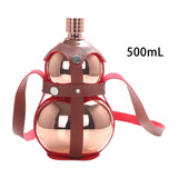 Maxbell Hip Flask Wine Pot Gourd Bottle Large Capacity for Outdoor Gift 500ML Golden