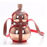 Maxbell Hip Flask Wine Pot Gourd Bottle Large Capacity for Outdoor Gift 500ML Golden