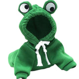 Maxbell Cute Pet Apparel Hoodie Outdoor Winter Warm Cottton for Dogs Bichon Small Green Frog M