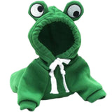 Maxbell Cute Pet Apparel Hoodie Outdoor Winter Warm Cottton for Dogs Bichon Small Green Frog M