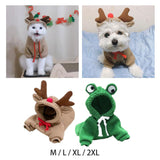 Maxbell Cute Pet Apparel Hoodie Outdoor Winter Warm Cottton for Dogs Bichon Small Elk  M