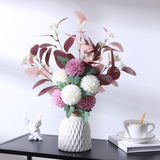 Maxbell Artificial Flower Bouquet Decoration for Wedding Party Light purple white