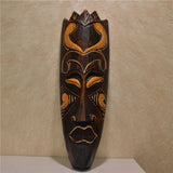 Maxbell African Mask Portraits Decoration Traditional Exotic Carved Wooden for Gift 30CM