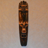 Maxbell African Mask Portraits Decoration Traditional Exotic Carved Wooden for Gift 50CM