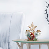 Maxbell Lamp Stand Wrought Iron Candle Holder Tea Light Stands for Living Room Five Pointed star