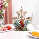 Maxbell Lamp Stand Wrought Iron Candle Holder Tea Light Stands for Living Room Five Pointed star