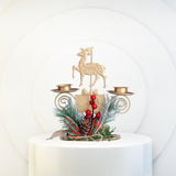 Maxbell Lamp Stand Wrought Iron Candle Holder Tea Light Stands for Living Room Christmas Deer