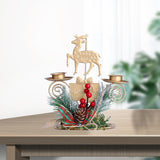 Maxbell Lamp Stand Wrought Iron Candle Holder Tea Light Stands for Living Room Christmas Deer