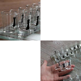 Maxbell Shot Glass Chess Set Chessboard and 32 Clear Wine Cups Entertainment Tool S