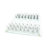 Maxbell Shot Glass Chess Set Chessboard and 32 Clear Wine Cups Entertainment Tool S