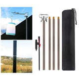 Maxbell Camping Lantern Stand Telescopic Lamp Rack for Backpacking Picnic Brown
