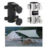 Maxbell Awning Rod Holder Canopy Pole Stand Fixed Tube Pipe Outdoor Camping Black