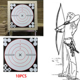 Maxbell 10Pcs Target Paper Stickers Reactive Bullseye for Shooting Training Shot