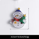 Maxbell Window Hanging Lights Decor for Living Room Bedroom Kid Snowman holding tree