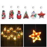 Maxbell Window Hanging Lights Decor for Living Room Bedroom Kid Snownman