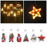 Maxbell Window Hanging Lights Decor for Living Room Bedroom Kid Snownman