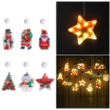 Maxbell Window Hanging Lights Decor for Living Room Bedroom Kid Snownman