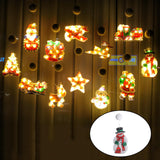 Maxbell Window Hanging Lights Decor for Living Room Bedroom Kid Snownman