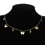 Maxbell Fashion Butterfly Necklace Clavicle Chain Girls Jewelry Star Golden