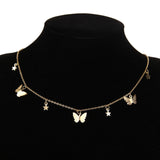 Maxbell Fashion Butterfly Necklace Clavicle Chain Girls Jewelry Star Golden