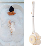 Maxbell Bath Brush Exfoliating Body Clean Gentle Massage for Shower Adult Men white