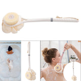 Maxbell Bath Brush Exfoliating Body Clean Gentle Massage for Shower Adult Men white