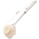 Maxbell Bath Brush Exfoliating Body Clean Gentle Massage for Shower Adult Men white