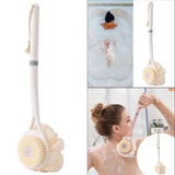 Maxbell Bath Brush Exfoliating Body Clean Gentle Massage for Shower Adult Men white