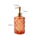 Maxbell Soap Dispenser Empty Glass Jar Thick for Dish Soap Essential Oils Household Orange