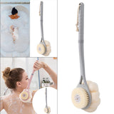 Maxbell Bath Brush Exfoliating Body Clean Gentle Massage for Shower Adult Men gray